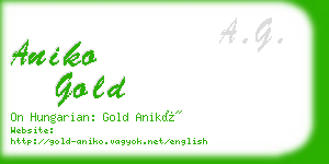 aniko gold business card